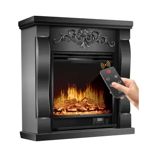 Kesser® Sfeerhaard Elektrisch Haard 1800W Met Led Vlammen Dimbaar - Electrische Kachel Met Timer & Afstandsbediening - Elektrische Verwarming Met