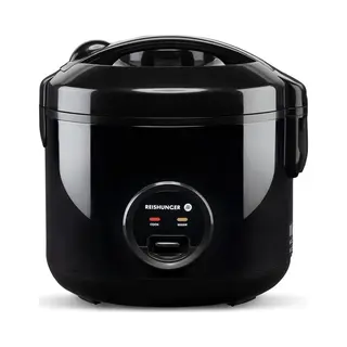 Reishunger Basis Rijstkoker Met Warmhoudfunctie - Zwart - Voor 1-6 Personen - Snelle Bereiding Zonder Aanbranden - Keramische Coating Incl.