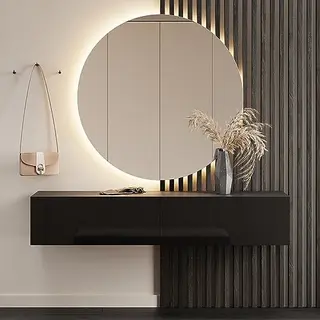 Planetmoebel Planetmöbel Flur Möbel Garderobe Hängeschrank 160cm Einzeln Schwarz
