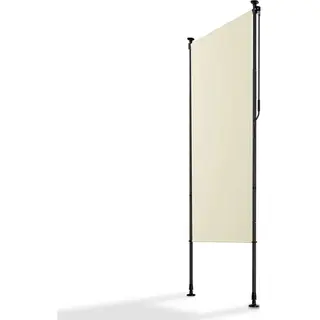 Juskys Barbados - Verticale Zonnescherm - Uitschuifbaar Uv-bestendig - Beige