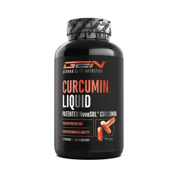 Gen German Elite Nutrition Curcuma NovaSol® - 120 Liquid Kapseln - 1000 Mg Curcumin Pro Tagesportion - Mit Patentiertem NovaSOL - 185 X Höhere Bioverfügbarkeit Durch thumbnail