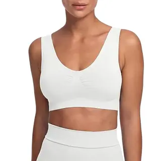 Creamy Fabrics Comfy Bra – Damen Bh Ohne Bügel – Nahtloser Bügelloser Bh Im Crop-Top Look – Bequemer Leichter Soft-Bh Mit Abnehmbaren Cups –