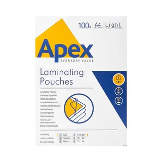 Fellowes, Lamineerfilm, Apex (A4, 100 Pcs., 75 µm)