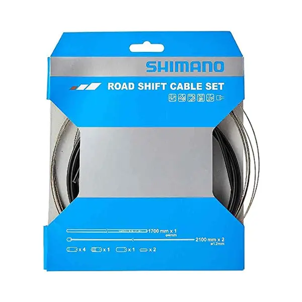 Derailleur Kabelset Shimano Race Rvs - Zwart thumbnail