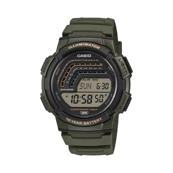 Casio, Horloge, Ws-1800-3AVEF, Groen, Grijs, Zwart, (Chronograaf, 48.20 mm) thumbnail