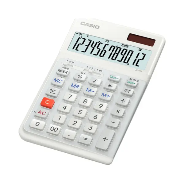Casio Je-12E-We calculator Desktop Basisrekenmachine Wit thumbnail