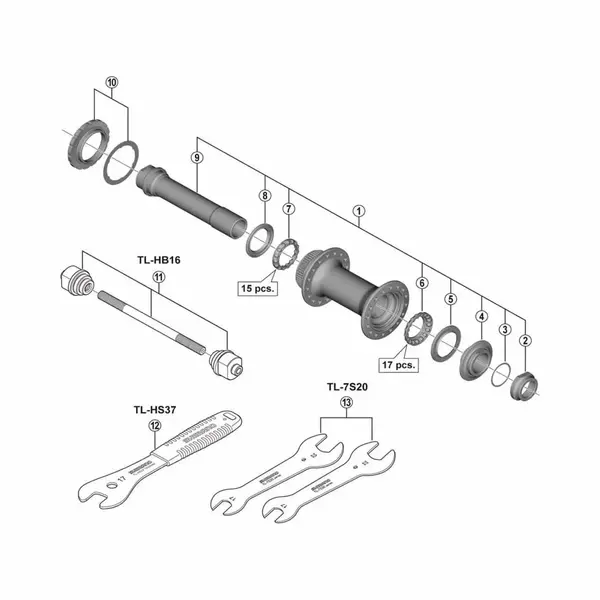 Shimano Hb-mt400-b Naafas Zilver thumbnail