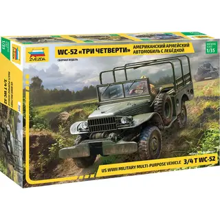 Zvezda Dodge Wc-52 Wwii Militair Voertuig - Schaal 1, 35 - Plastic Modelbouw