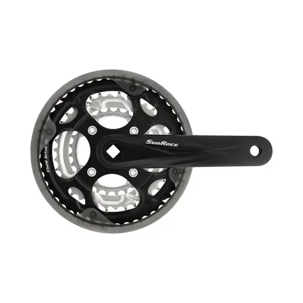 SunRace FCM300 Crankset 170mm 5-8V - Black thumbnail