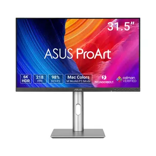 Asus ProArt PA32QCV computer monitor 80 cm (31.5") 6016 x 3384 Pixels 6K Ultra Hd Lcd Zilver