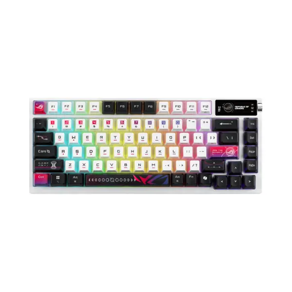 Asus Rog Azoth X toetsenbord Gamen Usb + Rf Wireless + Bluetooth Zwart, Wit thumbnail