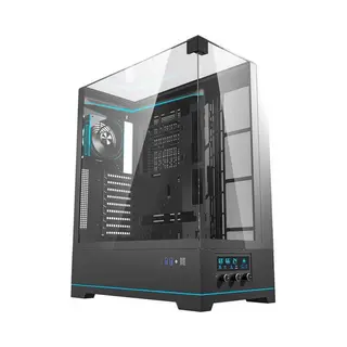 Darkflash Tech Darkflash DY450L Pro Computer Case With Fan (black) (Atx, Itx, Matx), Pc Gehäuse, Schwarz