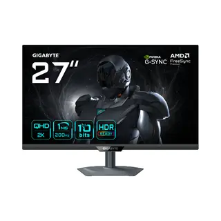 Gigabyte G27Q2 27” 2K Qhd Gaming Monitor - 2560 x 1440, 200Hz, 1ms, 350 cd/m², G-Sync Compatible, FreeSync Premium, HDR10, Hdmi 2.0, Displayport 1.4