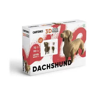 Cartonic - Dachshund - 3D Puzzel- Puzzels- Diy- Kinderen En Volwassenen