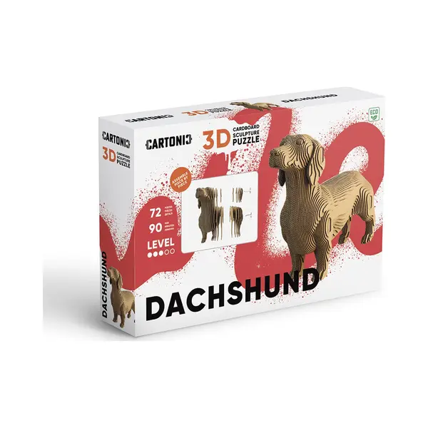 Cartonic - Dachshund - 3D Puzzel- Puzzels- Diy- Kinderen En Volwassenen thumbnail