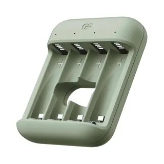 Gp Charge&Save Batterijlader Aa/Aaa - Snellader Usb-C 4-slot, Individuele Laadsleuven - Batterij Oplader Met Led-indicator, Veiligheidsfuncties