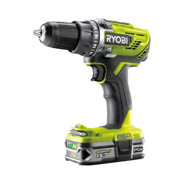 Ryobi, Boormachine + Slagboor, R18DD3-215S Accuboormachine En Schroevendraaier thumbnail