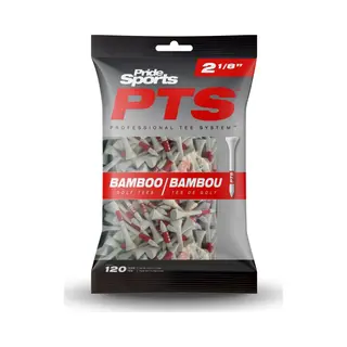 Pride Sports Pts Bamboo Golf Tees (2 1/8") Red - 120 Tees - Red / Pk-120