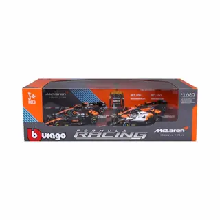 Bburago F1 McLaren Raceauto Set Lando Norris 1, 43 - 4 Modellen.