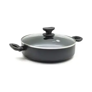GreenPan Torino Healthy Ceramic Non-Stick 28cm/4.2 Litre Sauté Pan With Lid, Pfas Free, Induction, Oven Safe Up To 160°C, Dishwasher Safe, Black
