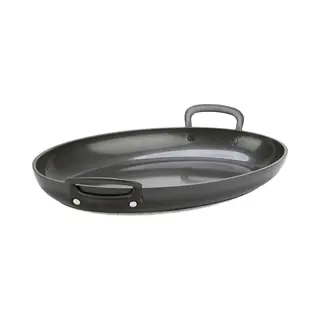 Greenpan Ambachtelijke Ovale Vispan, Pan + Steelpan, Zwart