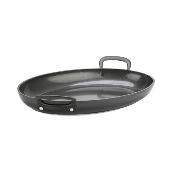Greenpan Ambachtelijke Ovale Vispan, Pan + Steelpan, Zwart thumbnail