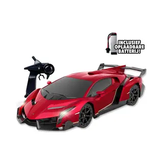Gear2Play Rc Lamborghini Veneno 1, 12 - Bestuurbare Auto - 2.4 GHz Met Verlichting - Incl. Oplaadbare Batterij