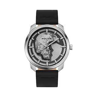 Police, Horloge, Politie PL15714JS.04 Bleder, Zilver, (Analoog Horloge, 44 mm)