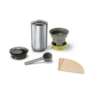 Wacaco Cuppamoka Pour Over On The Go Coffee Maker, 2 In 1 Insulated Coffee Mug, Portable Coffee Machine With 10 Coffee Filters, Twist-Design,