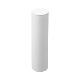 Yamazaki 1828 Tower Tissue Box Round, White, Steel/Abs Resin/Silicone, 6.8 X 6.8 X 25 Cm