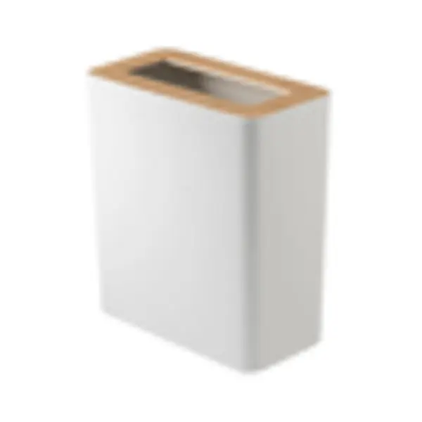 Yamazaki 4903208031967 vuilnisbak 10 l Rechthoekig Staal, Hout Wit, Hout thumbnail
