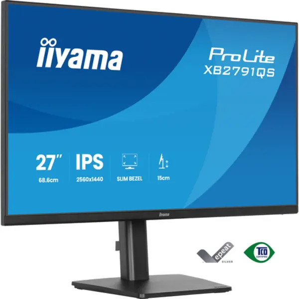 iiyama ProLite XB2791QS-B1 computer monitor 68.6 cm (27") 2560 x 1440 pixels Quad Hd Led Black thumbnail