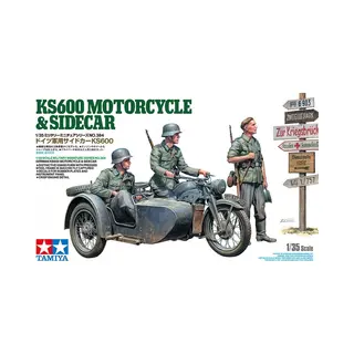 Tamiya Modelbouwpakket Auto - 35384 Duitse KS600 Motorfiets En Zijspan - Zündapp Plastic - 1, 35 - Modelbouw