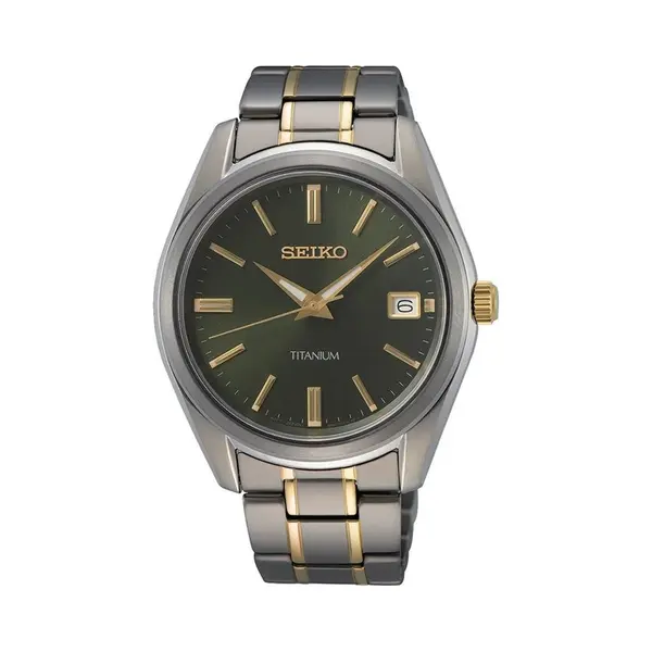 Seiko SUR377P1 Titanium Two Tone Bracelet Watch - W25212 thumbnail