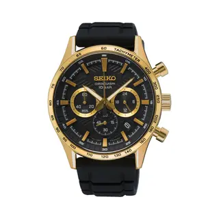 Seiko Men's Analog Quartz Watch With Silicone Strap SSB446P1