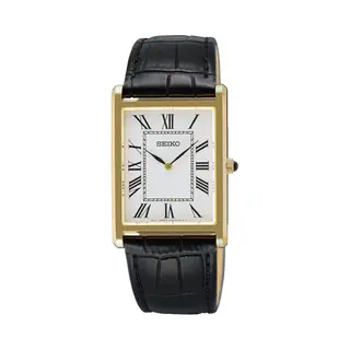 Seiko SWR104P1 Black Leather Strap Watch - W25526