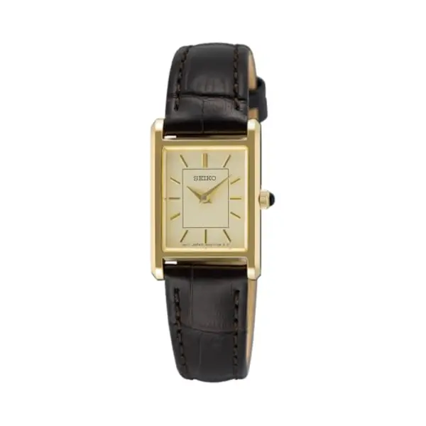 Seiko Analoog Dameshorloge Met Leren Band SWR110P1 thumbnail