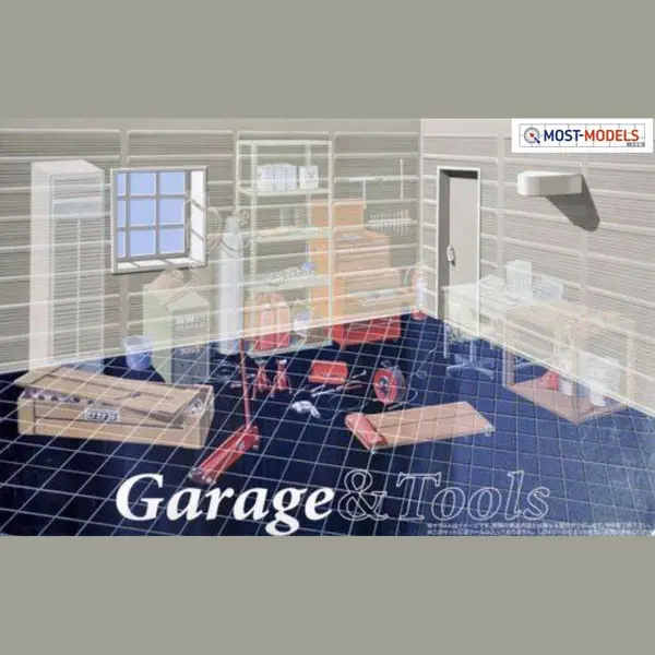 Fujimi Diorama Car Garage Nr.1 - Modelbouwpakket 1, 24 - 11504 thumbnail