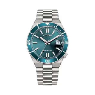 Citizen Tsuyosa Shore Montre Automatique Pour Homme Avec Bracelet En Acier Inoxydable Et Verre Saphir 10 Atm, Turquoise.
