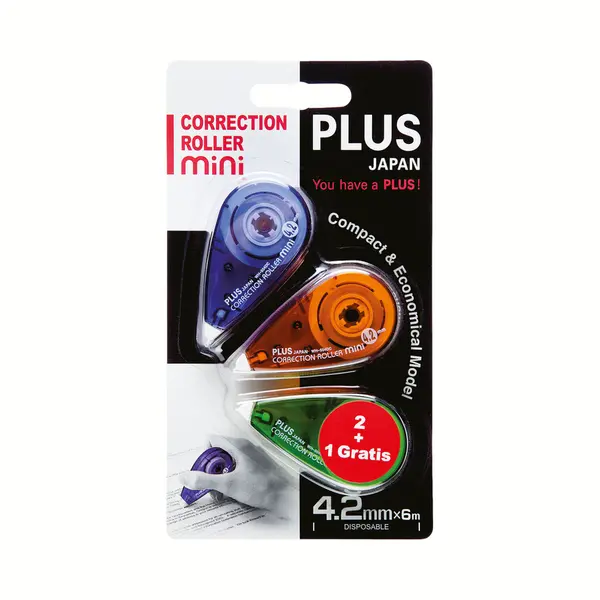 Pentel Plus Correction Tape Mini Pack Of 3 thumbnail