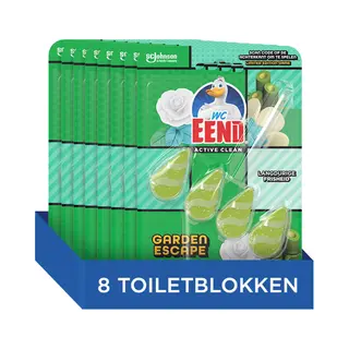 8x Wc Eend Toiletblok Active Clean Garden Escape 38 Gr