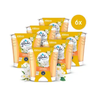6x Glade Geurkaars Anti Tabac 100% Raapzaadwax 112 Gr