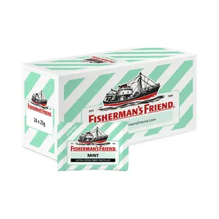 Fisherman's Friend Mint Suikervrij - Frisse Mint Smaak Pastilles - 24 Zakjes