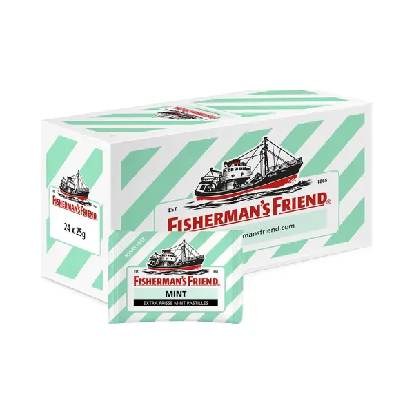 Fisherman's Friend Mint Suikervrij - Frisse Mint Smaak Pastilles - 24 Zakjes thumbnail