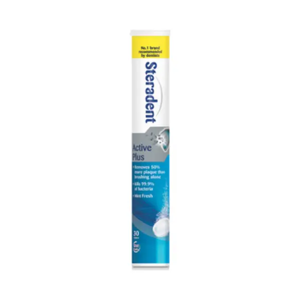 Steradent Kunstgebit Reinigingstabletten - Active Plus - 12 X 30 Tabletten - Voordeelverpakking thumbnail