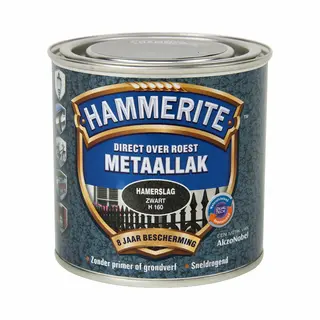 Hammerite - Metaallak Hamerslag - Zwart - 250 Ml