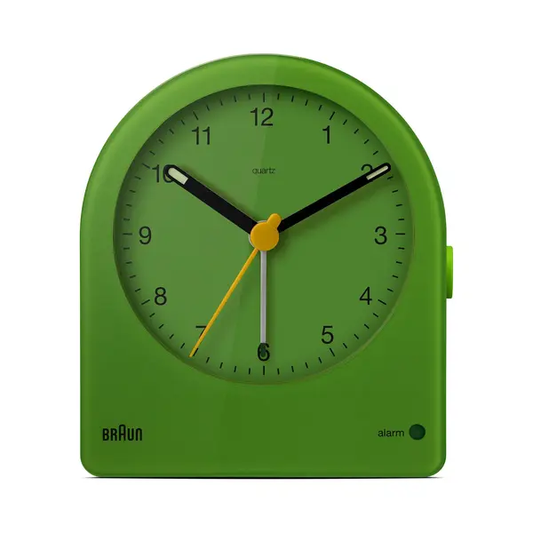 Braun Klassischer Analoger Wecker Mit Schlummerfunktion Und Kontinuierlicher Hintergrundbeleuchtung, leisem Quarzwerk, Anschwellendem Alarm-Piepton In thumbnail