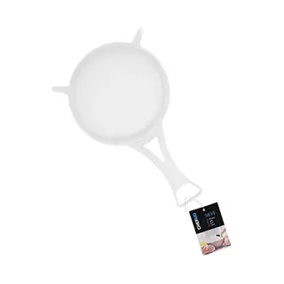 Chef Aid Vergiet Van Nylon, 22 Cm, Wit, Keukenzeef Van Kunststof Met Fijn Net, Ergonomische Handgreep En Ophanghaak, Bpa-vrij, Vaatwasmachinebestendig