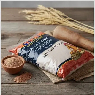 Trs Ragi Meel 1 Kg – Gezond En Natuurlijk Ragi (Vingerhaver) Bloem, Ideaal Voor Brood, Pannenkoeken, Gebak En Traditionele Recepten Met Kajal