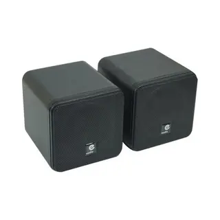 E-Audio Zwarte 4 Inch Full Range Mini Opbouw Luidsprekerset 80 Watt